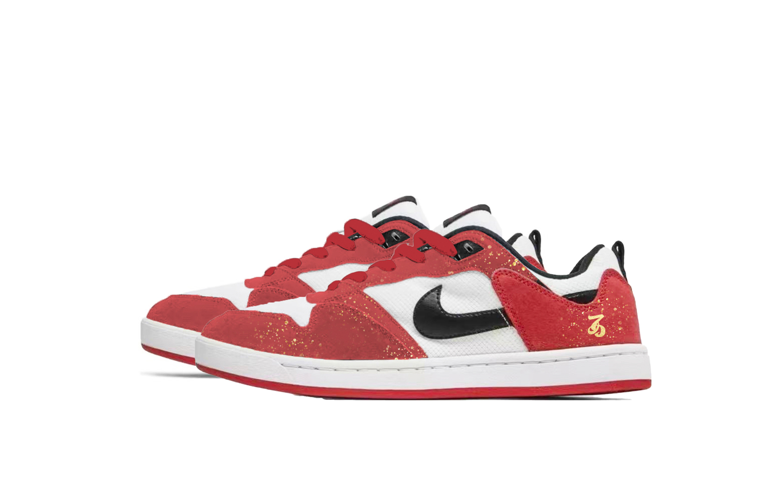 Nike Кроссовки SB Alleyoop Unisex Low top Red/White — фото 4