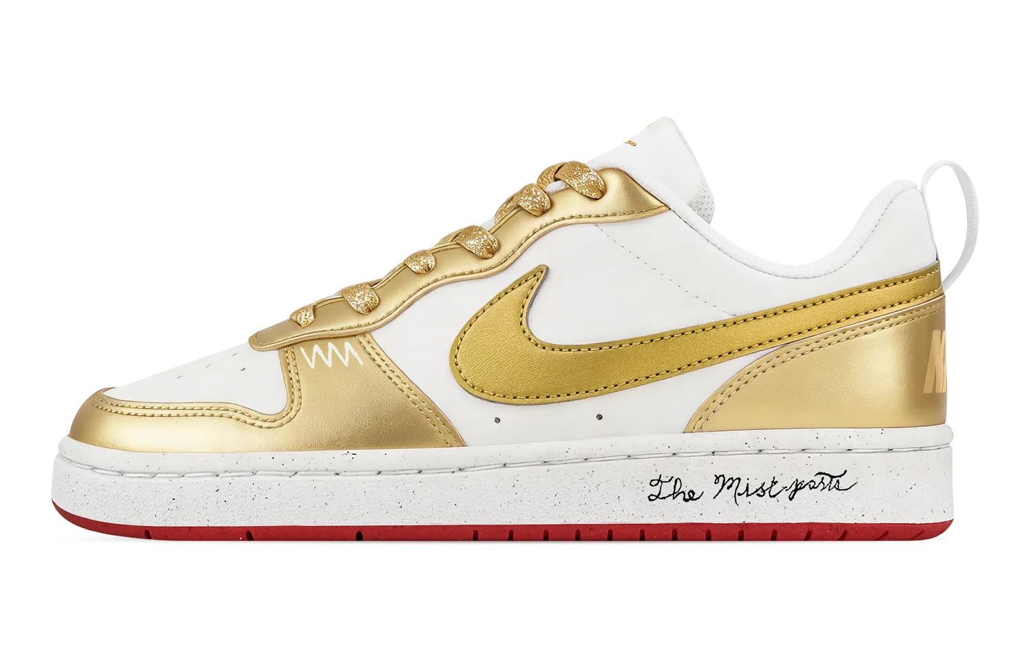 Nike Court Borough Sun God Abrasion Resistant Slip Resistant Low top Skateboard Shoes Unisex Gold