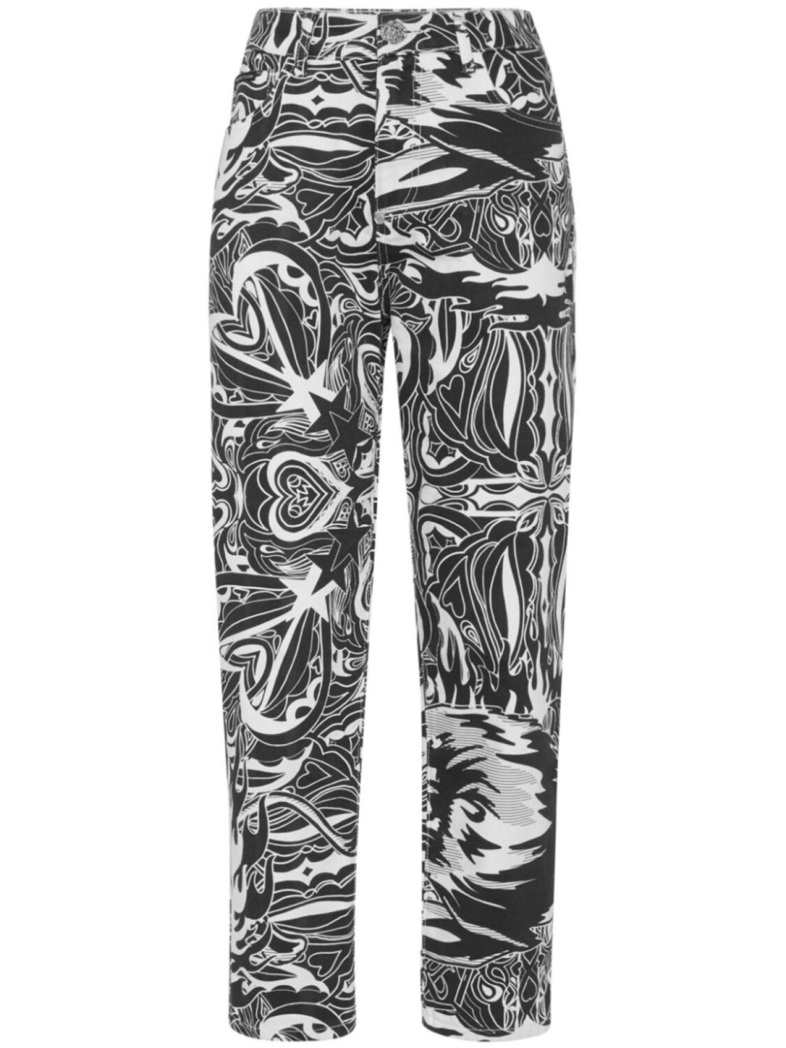 

Philipp Plein джинсы с графичным принтом, белый