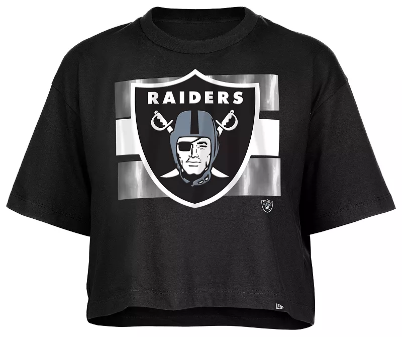 

Женская свободная черная футболка с вставками New Era Las Vegas Raiders
