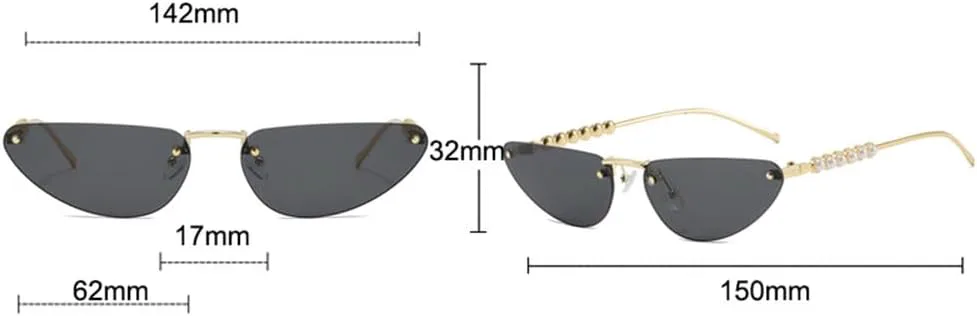 

Солнцезащитные очки UV400 - без оправы "кошачий глаз" с градиентным покрытием для женщин и мужчин, для бега и занятий спортом на открытом воздухе generic, Gold-brown