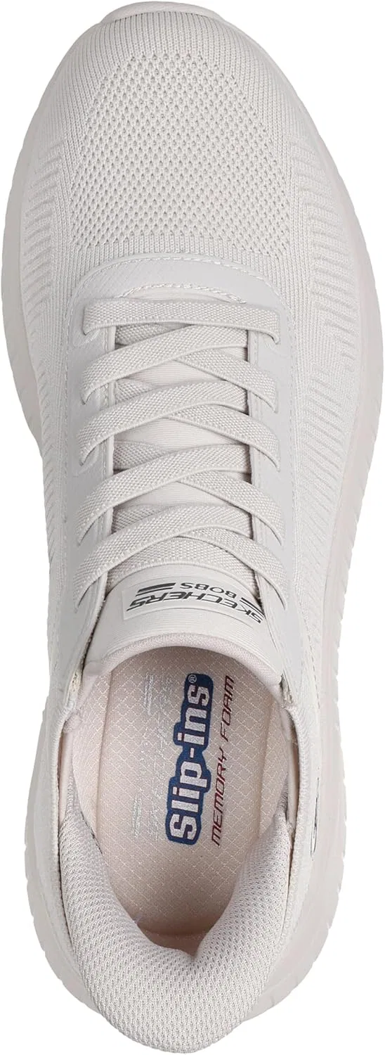 Мужские кроссовки Skechers Bobs Squad Chaos Solid Step, Off White Knit — фото 3