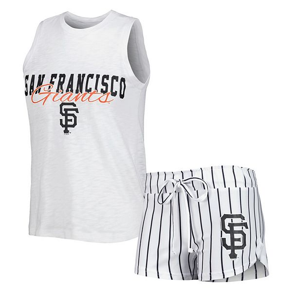 

Женский комплект для сна concepts sport white san francisco giants reel pinstripe: топ и шорты Unbranded