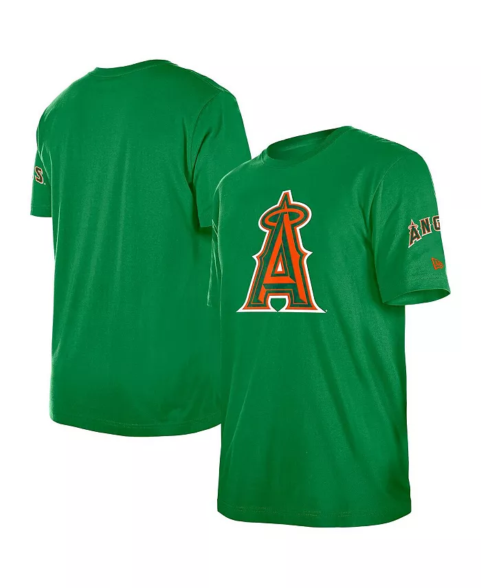 

Мужская футболка Kelly Green Los Angeles Angels с клевером ко Дню Святого Патрика New Era