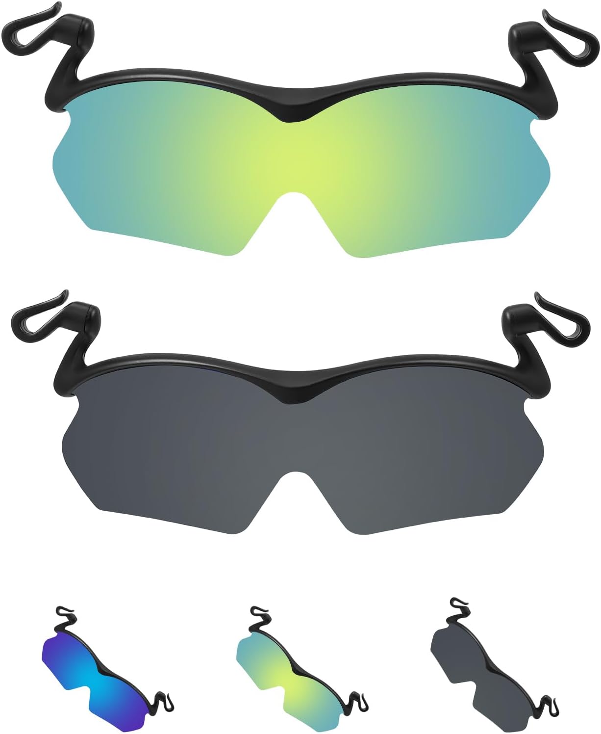 

Поляризованные солнцезащитные очки DEECOZY для активного отдыха, спортивные солнцезащитные очки с зажимом, солнцезащитные очки UV400 для мужчин и женщин, для рыбалки, велоспорта, походов, Green+grey