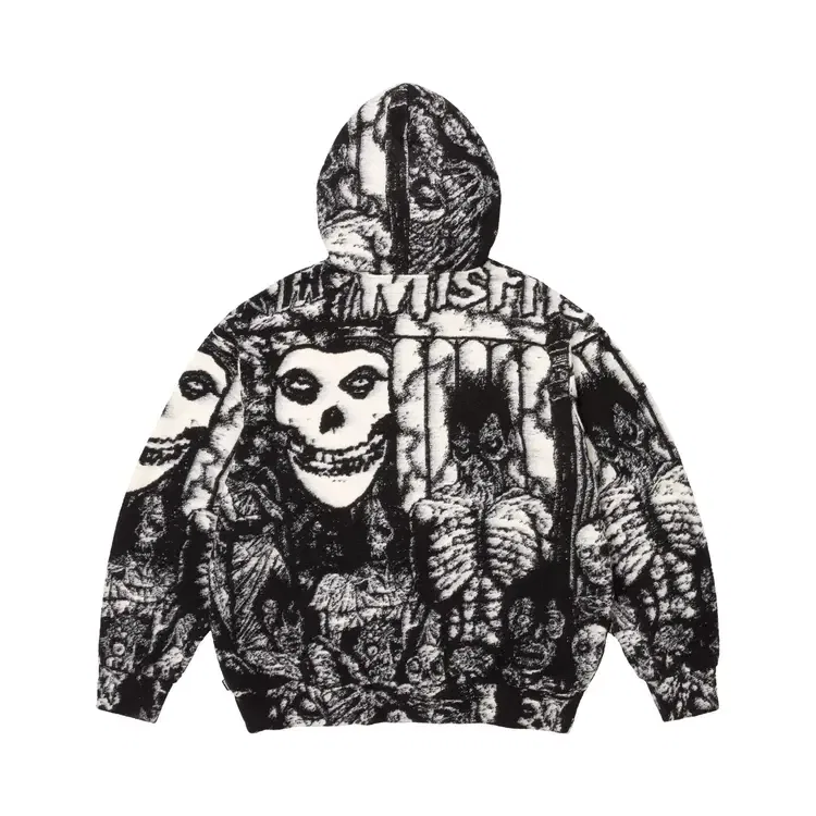 Толстовка с капюшоном на молнии Supreme x The Misfits, черный — фото 2