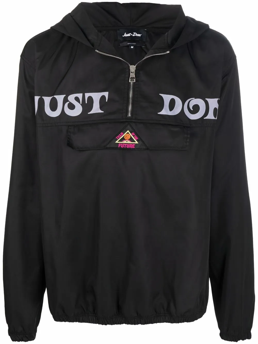 

Ветровка с капюшоном и логотипом Just Don, черный