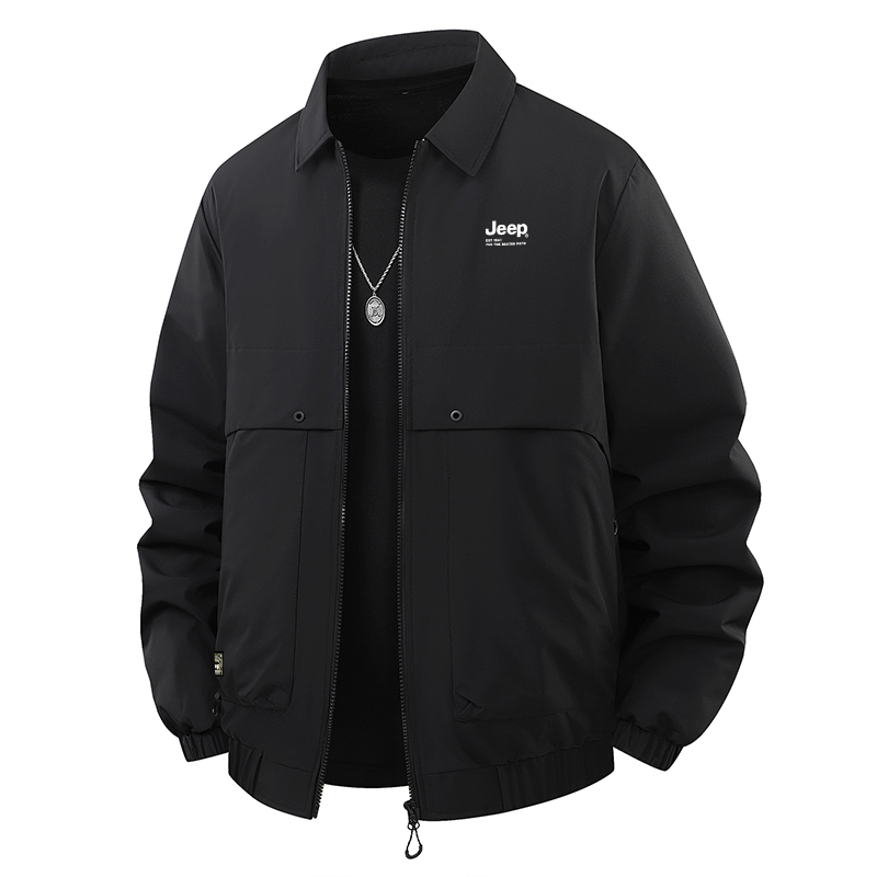 

Пуховик Unisex Lapel Moderate Others Jeep, pure черный