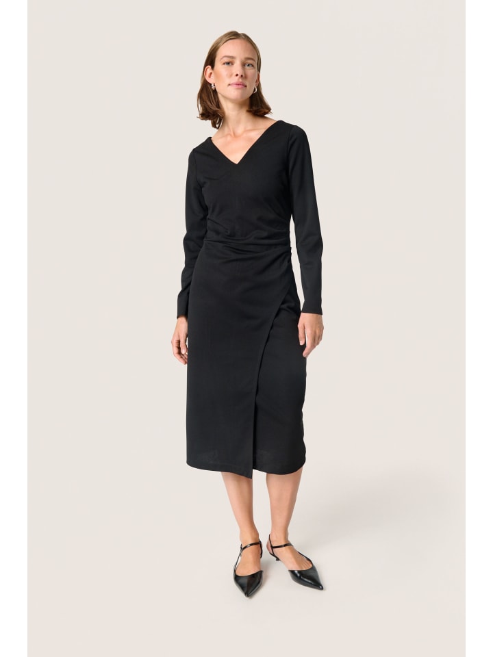 

Платье из джерси SLBea Slim fit черного цвета Soaked in Luxury