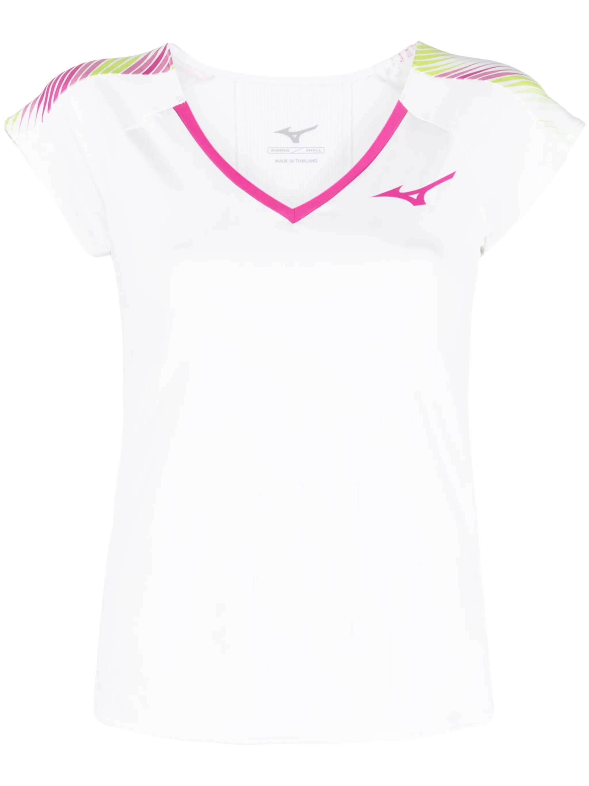 

Футболка с V-образным вырезом и логотипом Mizuno, белый