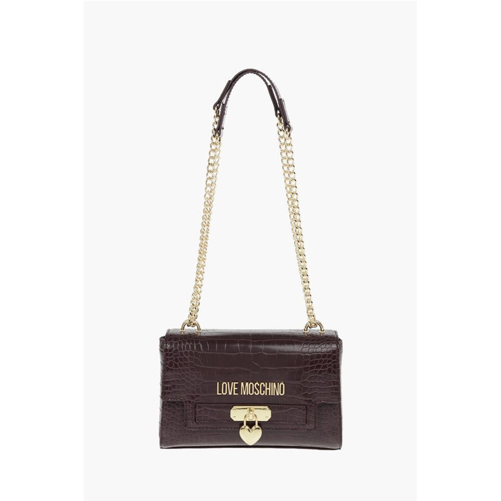 

Сумка через плечо LOVE из искусственной кожи с принтом под крокодила Moschino, Purple