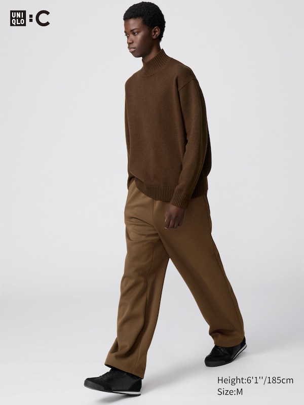 

Широкие брюки из футера (удлиненные) Uniqlo, 34 brown