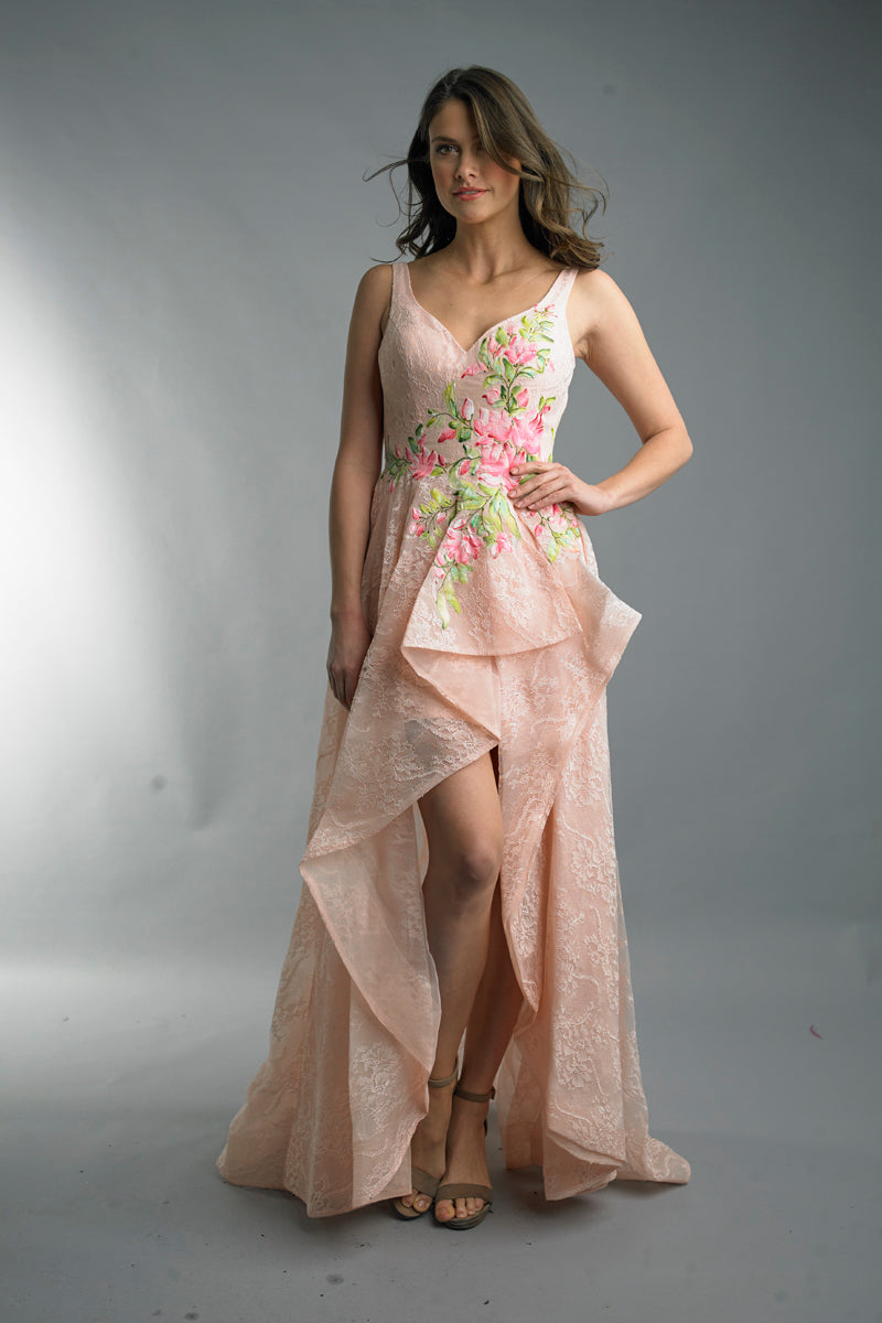 

Платье Hi Lo без рукавов с цветочным мотивом Basix Black Label, розовый