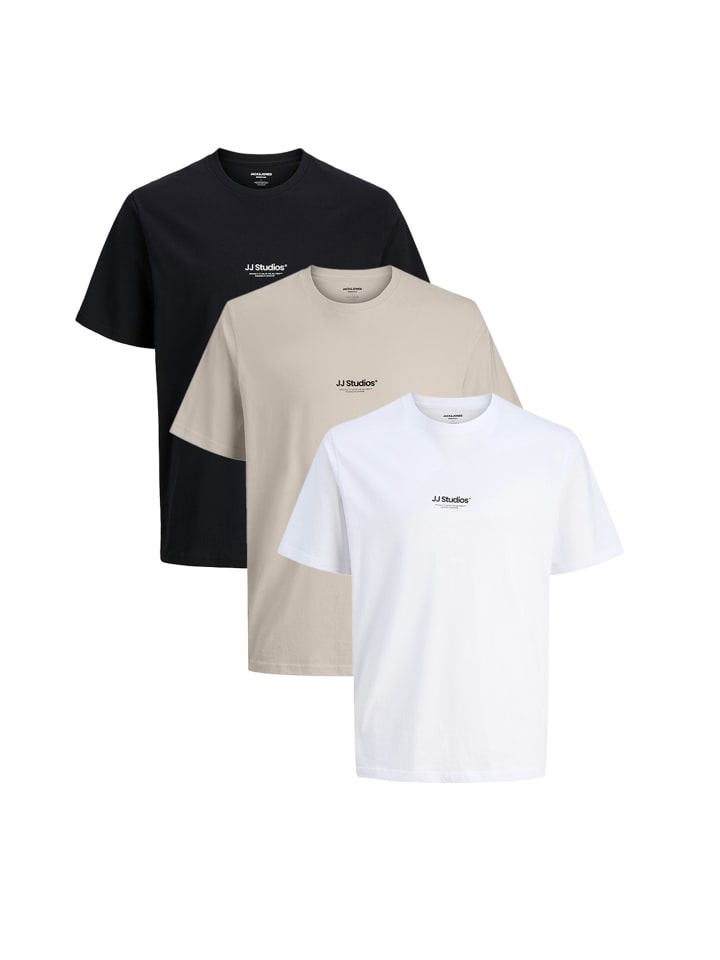 

Футболка Soho белого/черного/бежевого цвета Jack & Jones, Черный, Футболка Soho белого/черного/бежевого цвета Jack & Jones