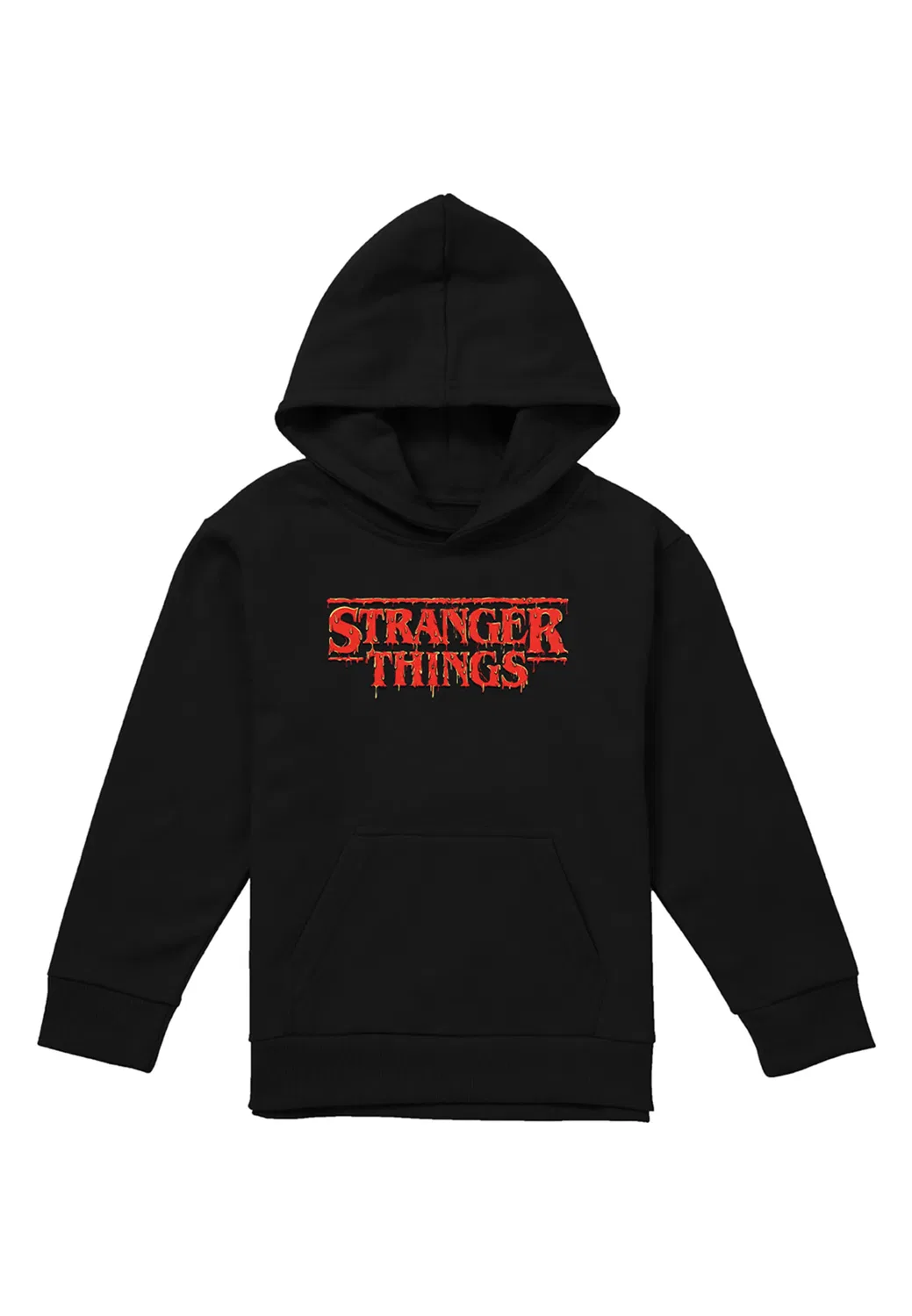Худи детское Stranger Things с принтом, черный