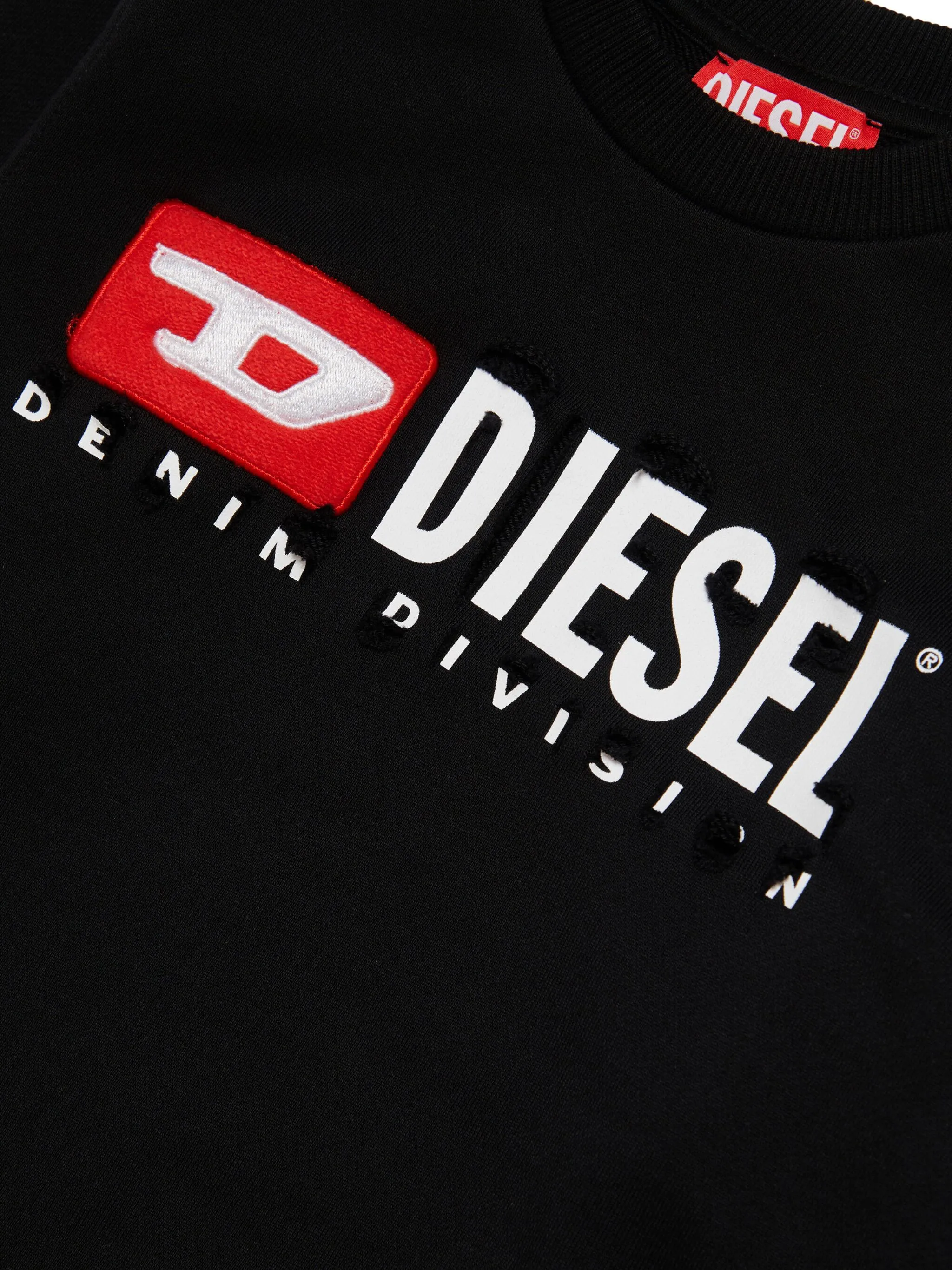 Толстовка с эффектом потертости Diesel Kids, черный — фото 3