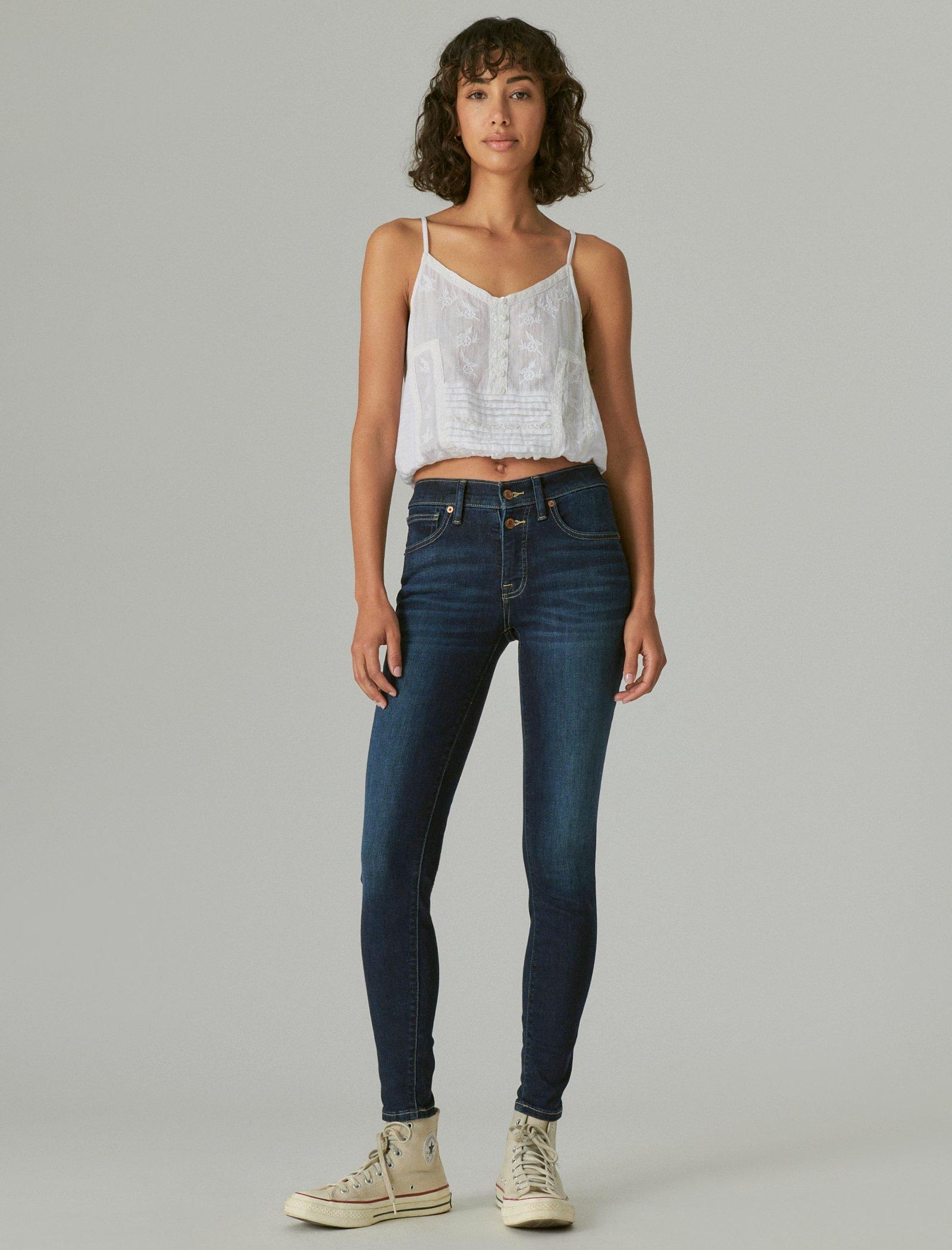 

Lucky Brand женские джинсы средней посадки Ava Super Skinny, темно-синий