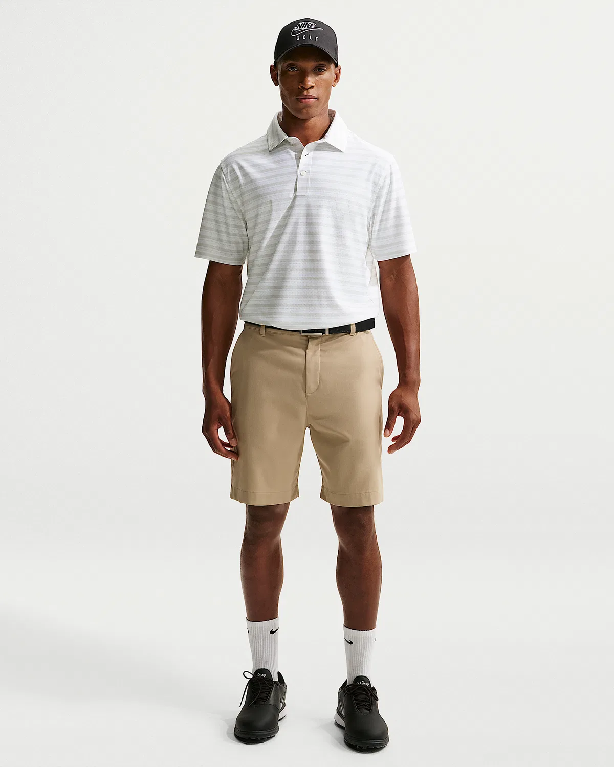 Мужское поло Nike Tailored Performance Dri-FIT Golf, White/Photon Dust/White — фото 4