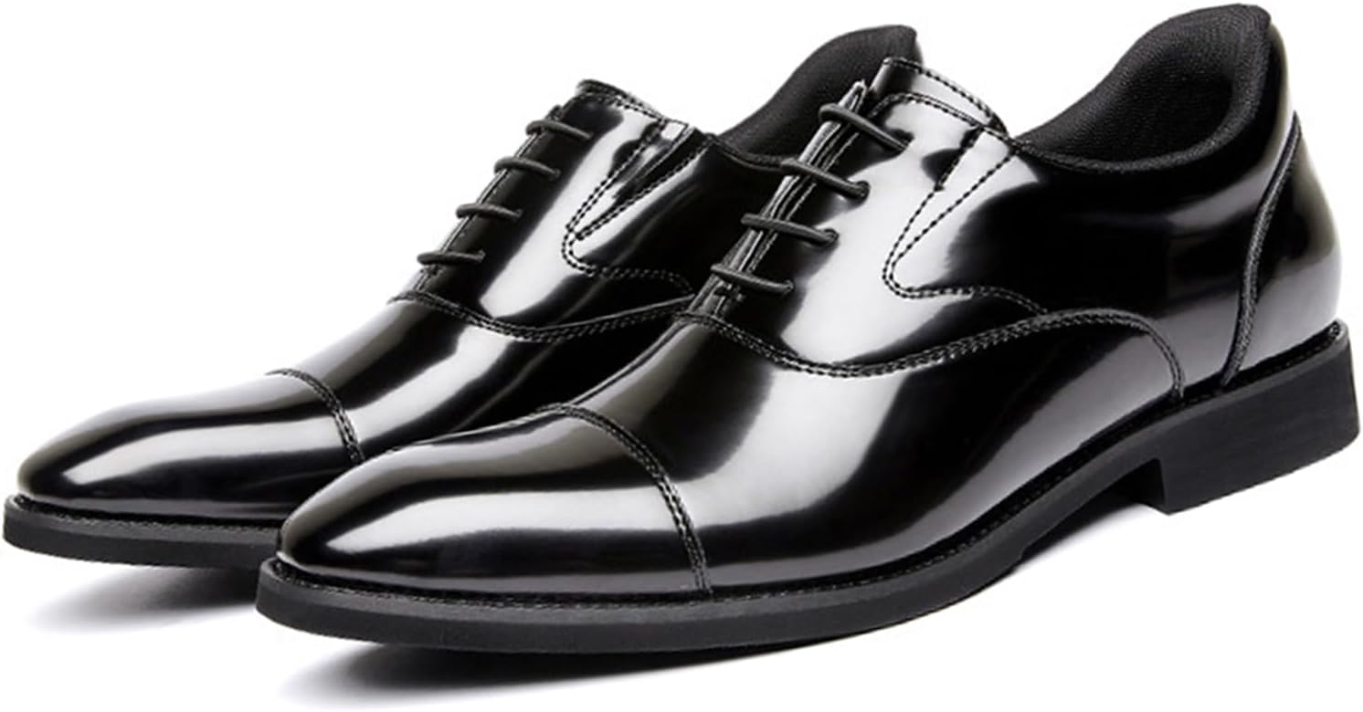 

Мужские оксфорды с крыльями из мягкой лакированной кожи, классические шнурованные британские оксфорды, стильные повседневные оксфорды с заостренным носком Bnwelk, черный