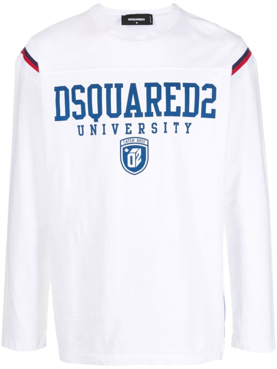 

Dsquared2 University-print long-sleeve T-shirt, белый