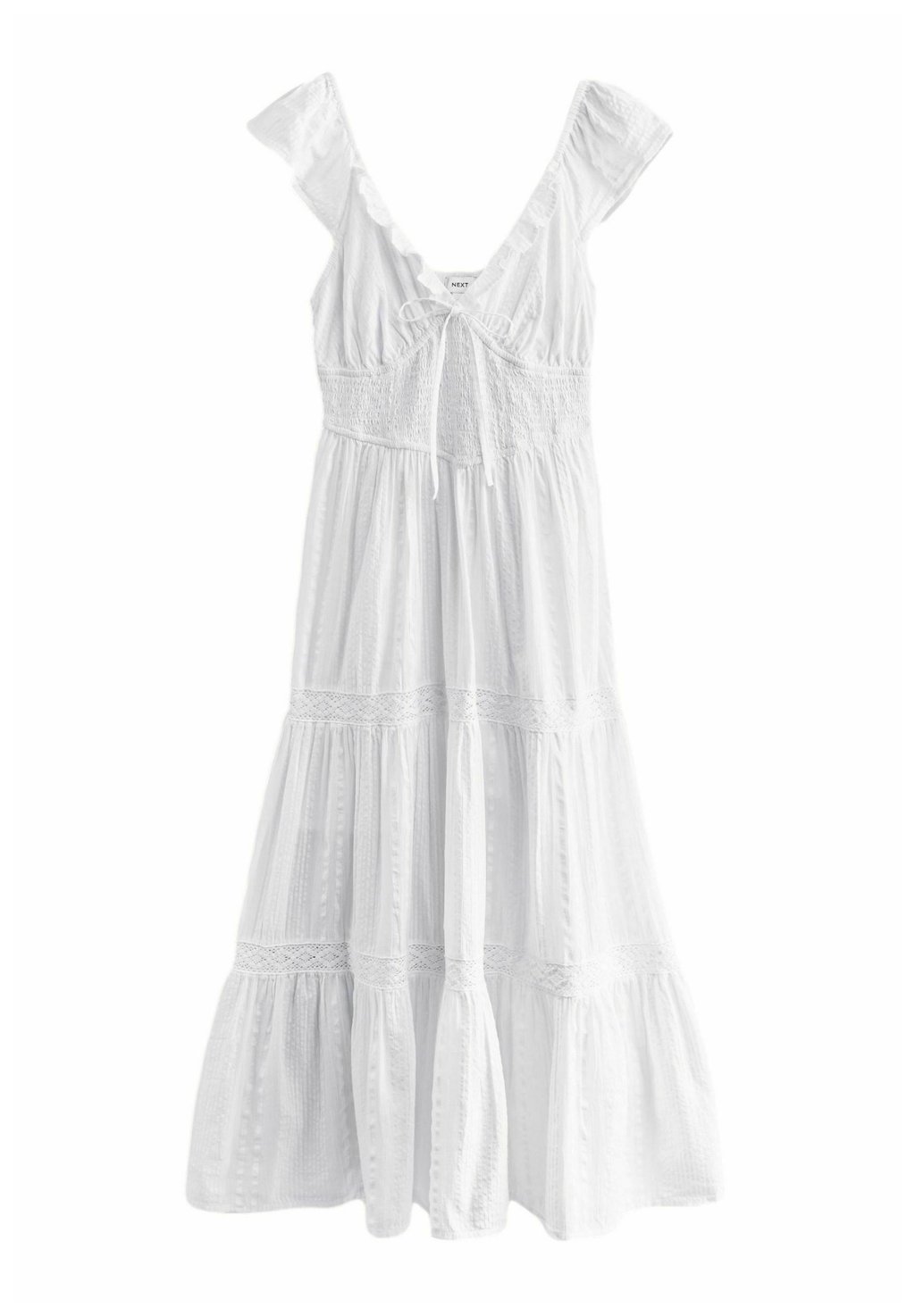 

Длинное платье REGULAR FIT TEXURED SUMMER Next, белый