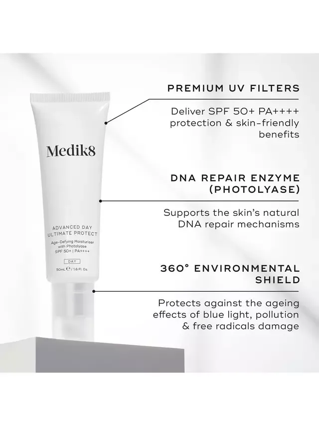 Крем для лица SPF MEDIK8 Увлажняющий дневной Advanced Day Ultimate Age-Defying Moisturiser с фотолиазой и + | — фото 4