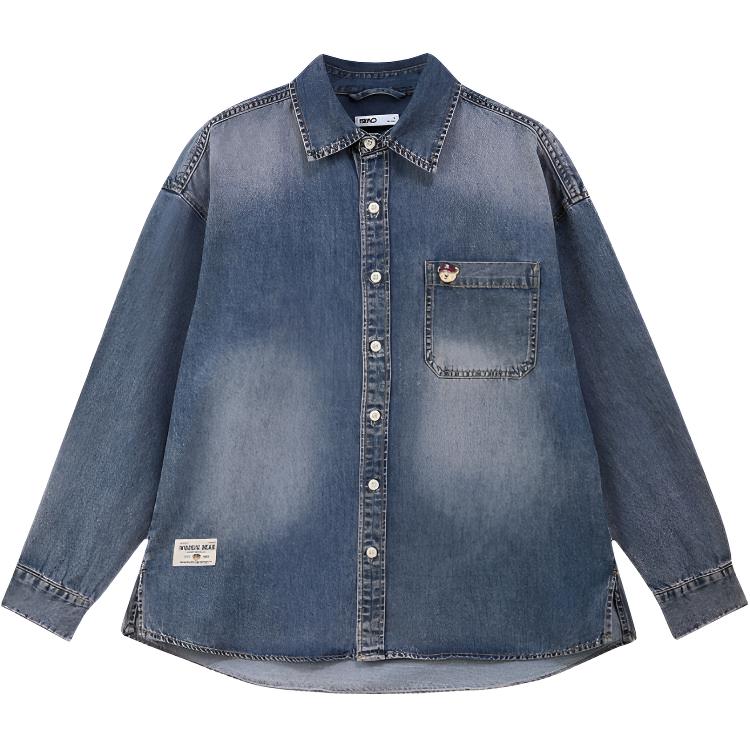 

Джинсовая куртка Unisex Lapel Moderate Straight Fit SPAO, vintage indigo