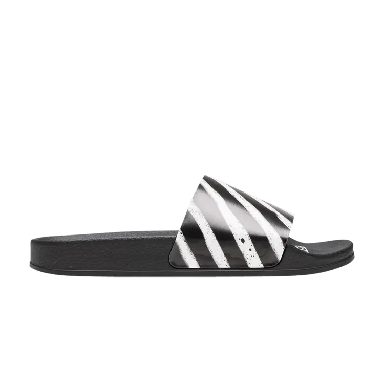 

Сандалии Off-White Off-White Sliders 'Spray Stripe - Black White', черный