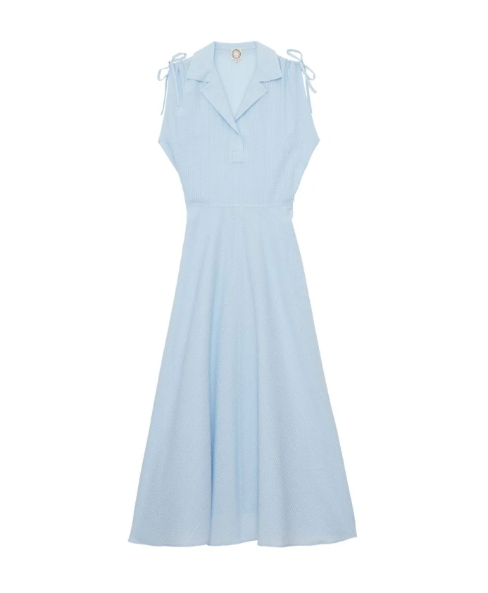 

Платье-Футляр для скрипки из светло-голубого хлопка Ines De La Fressange Paris, синий