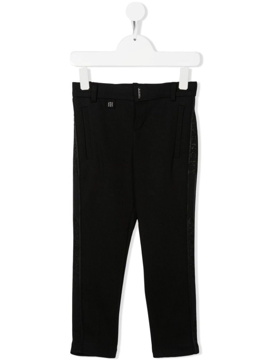 

Givenchy Kids брюки прямого кроя с логотипом, черный