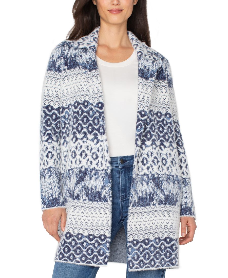 

Небольшой свитер с открытой передней частью Liverpool Los Angeles, Navy