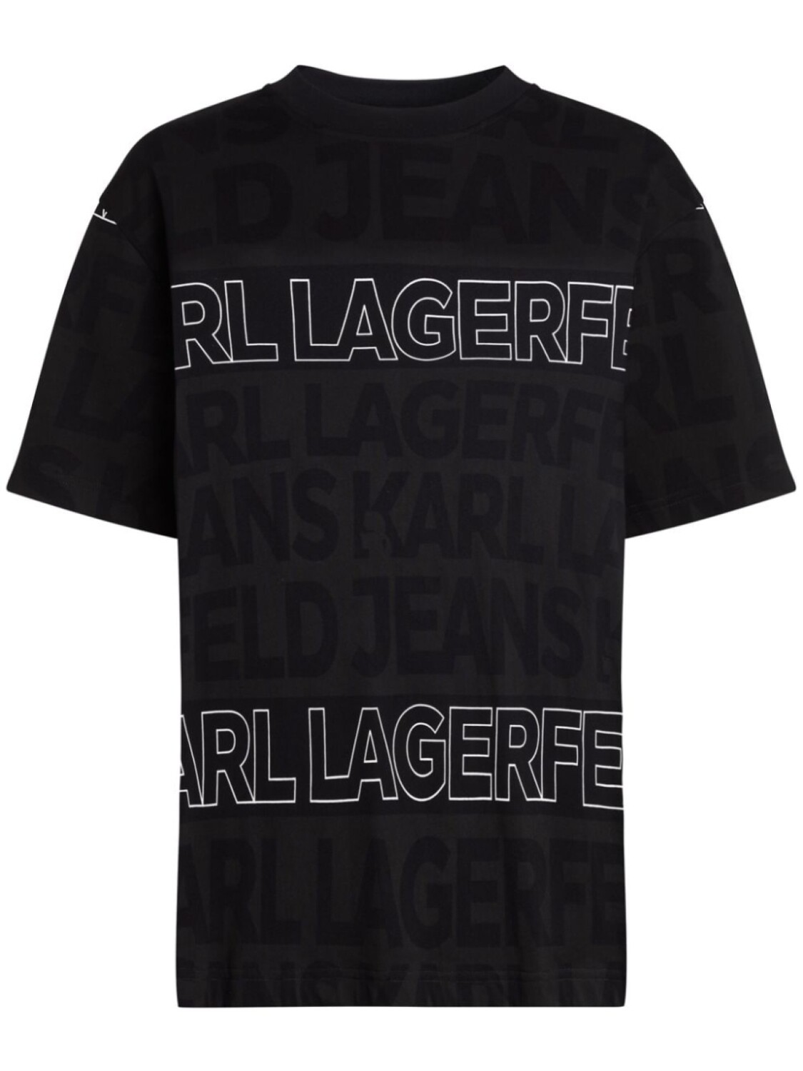 

Футболка с логотипом по всей поверхности Karl Lagerfeld Jeans, черный