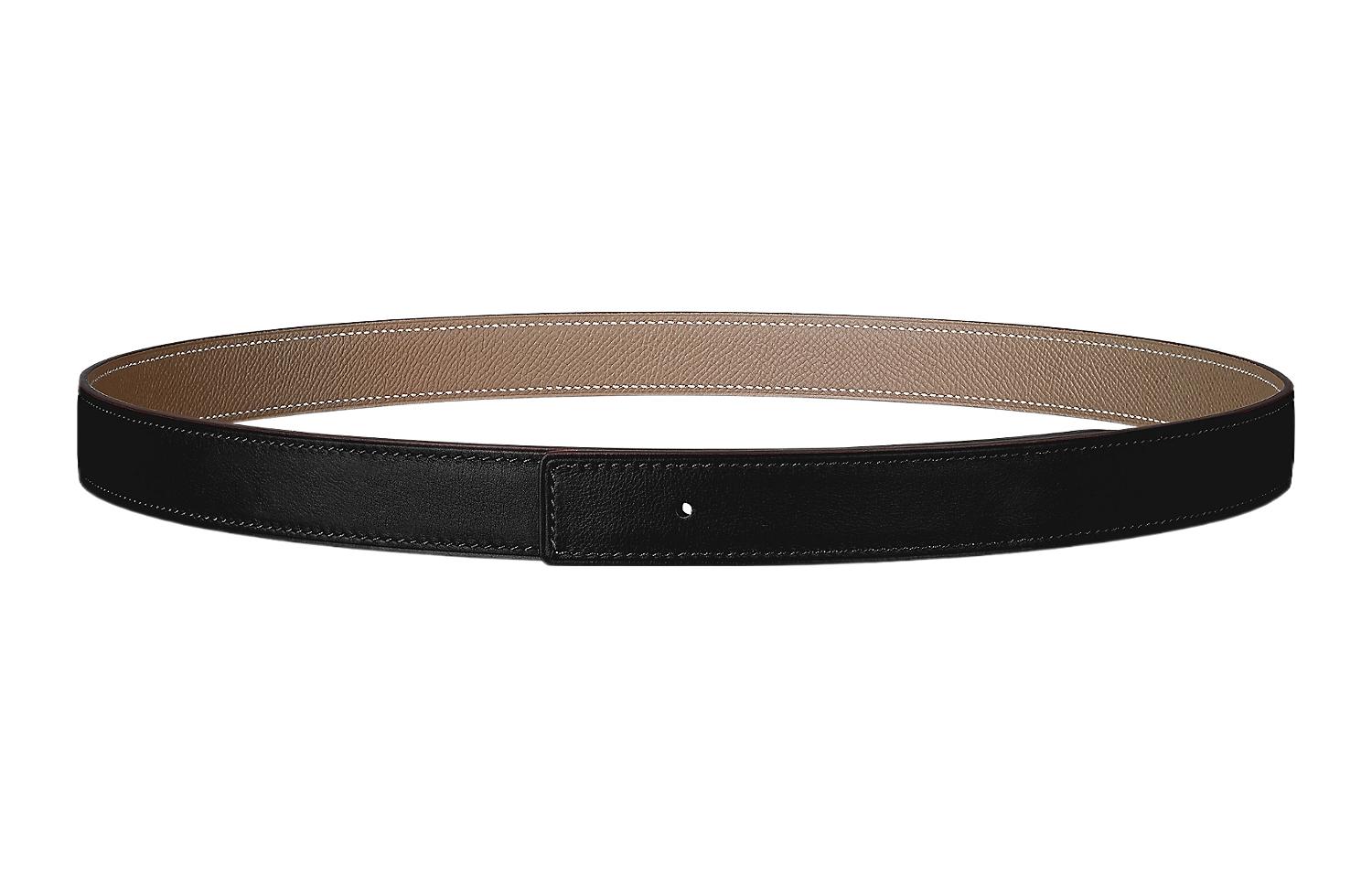 

HERMES Женский кожаный ремень из коровьей кожи шириной 2,4 см, Black