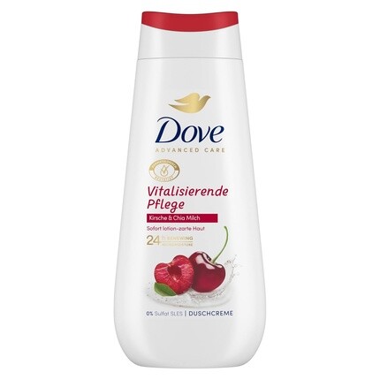 

Крем для душа Advanced Care Vitalizing с 24-часовым обновлением и микроувлажнением для мгновенной мягкости кожи, 225 мл, вишня и молоко чиа Dove