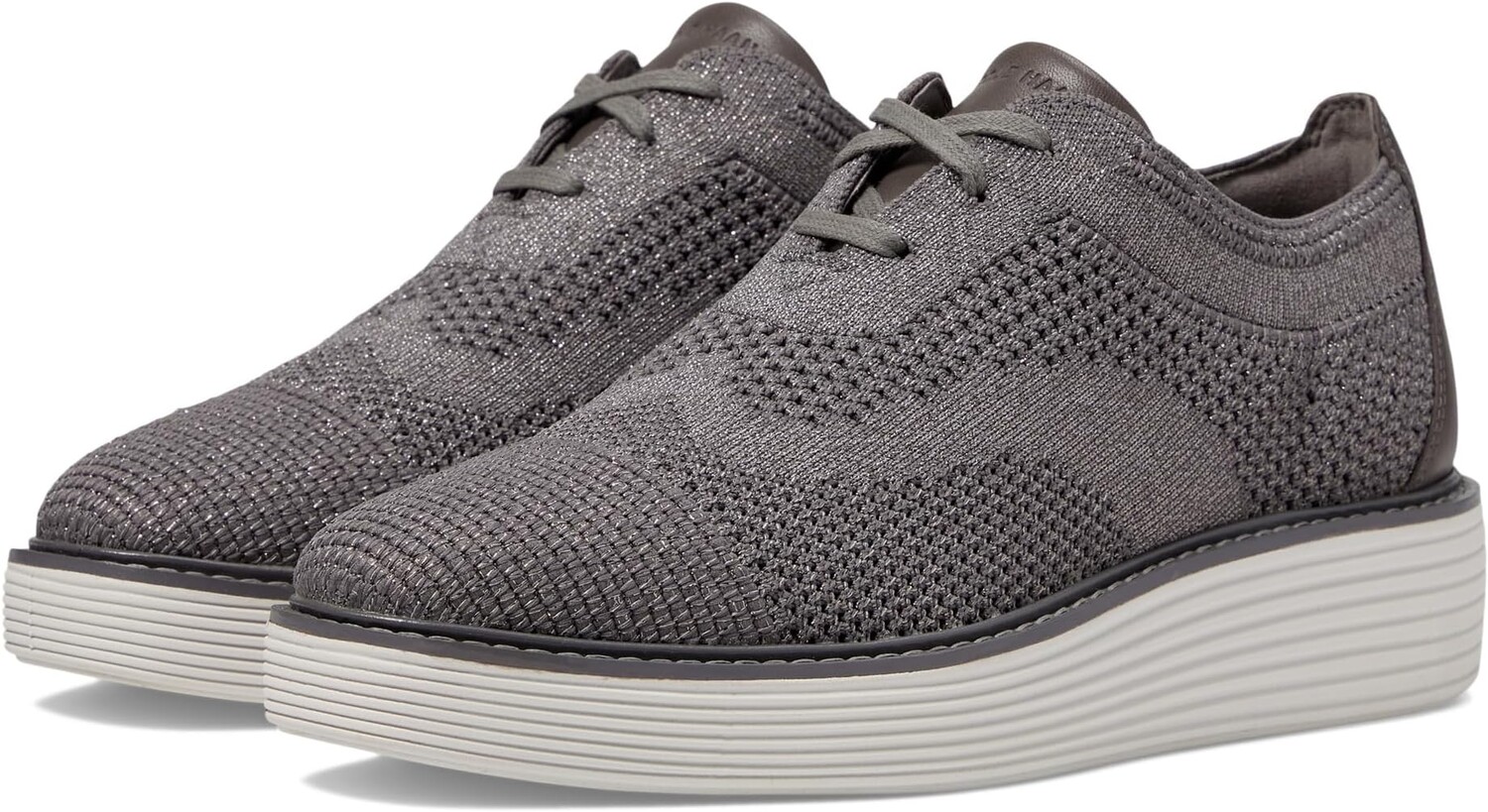 

Оксфорды Cole Haan Original Grand Platform Stitchlite Oxford, цвет Tornado/Silver Metallic Knit
