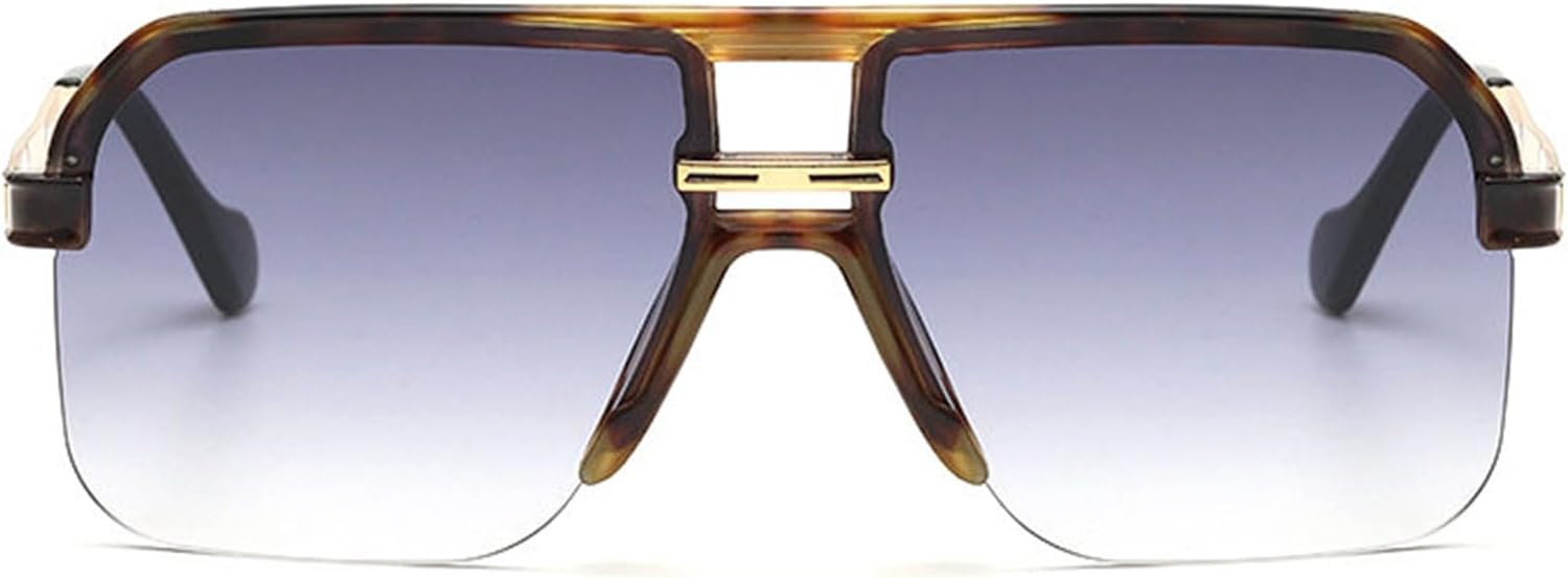 

Хелена Модные роскошные солнцезащитные очки большого квадратного размера для мужчин и женщин, винтажные, с металлической оправой, полуободковые, в стиле «пилот», с защитой от УФ-излучения UV400 helena, C2