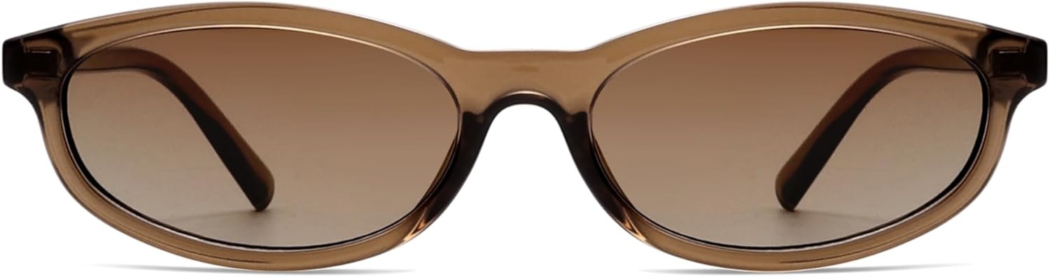 

Ретро-солнцезащитные очки прямоугольной и овальной формы для женщин, стиль 80-х и 90-х, маленькие, модные, «кошачий глаз», узкие, тонкие, модель 2026 AP3732Y Appassal, C6 Brown/Gradient Brown