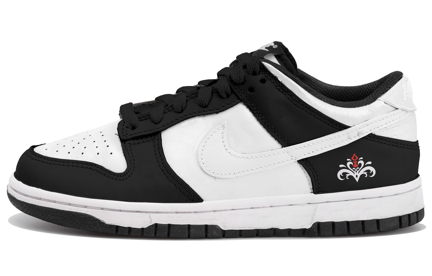 

Детские кроссовки для скейтбординга Dunk Low Top для подростков Nike, черный/белый/красный