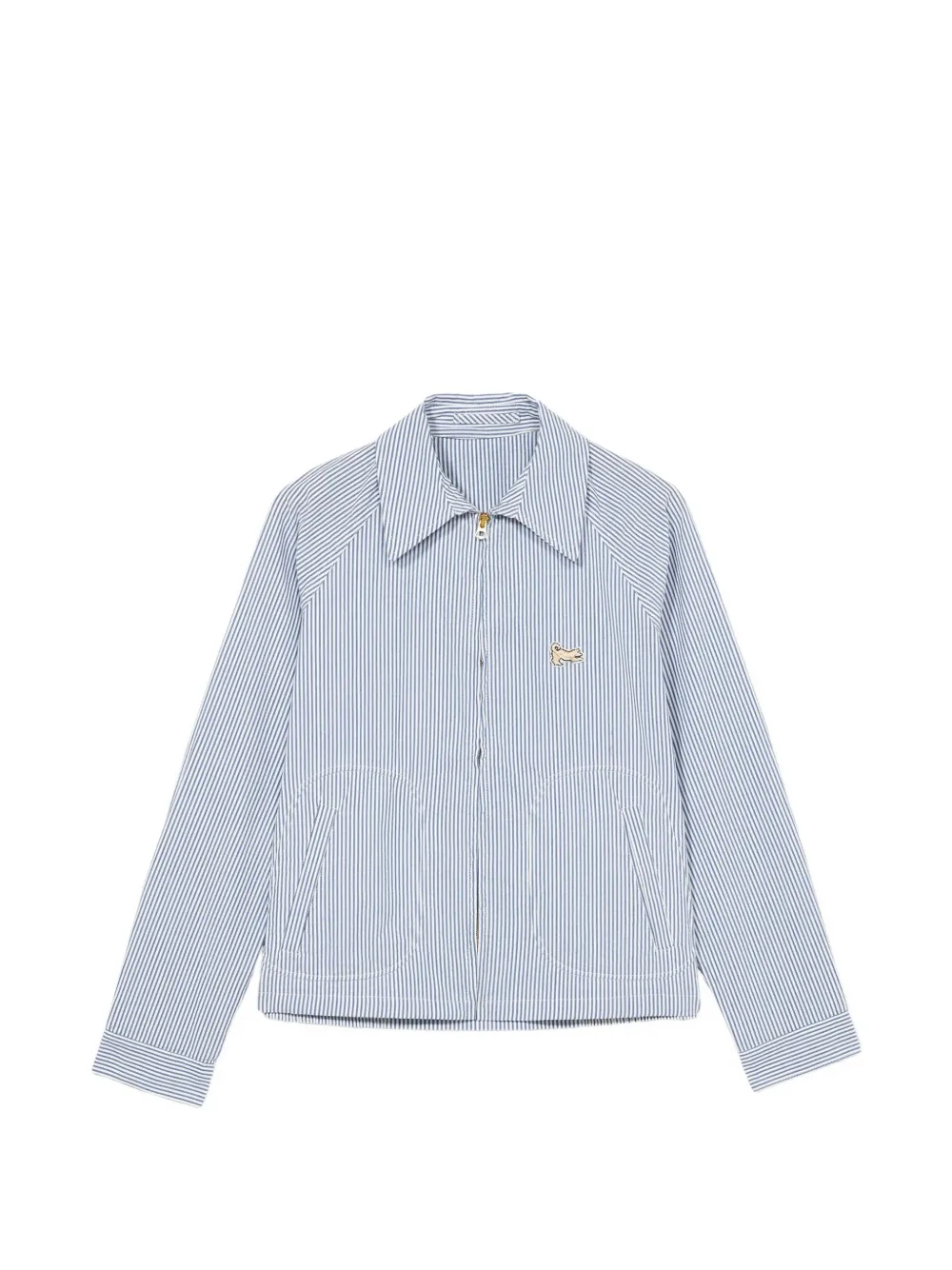 

Рубашка-оверсерт с застежкой на молнии и полосатым узором Zuma Fortela, синий