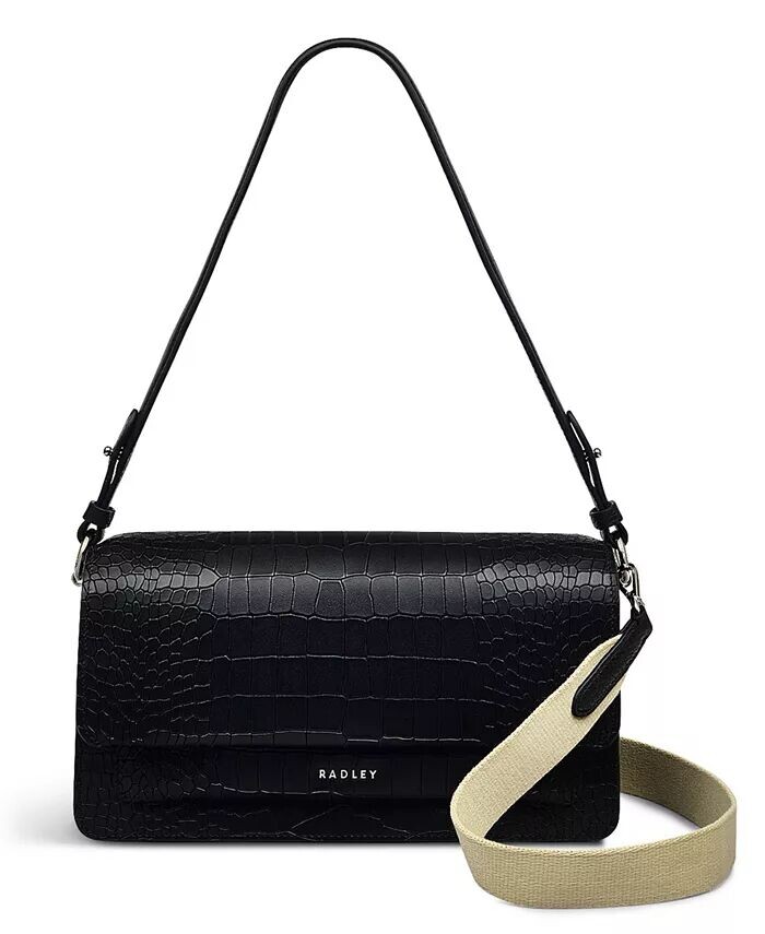 

Сумка-кошелек Leather Lane Faux Croc Medium с клапаном Radley London, черный