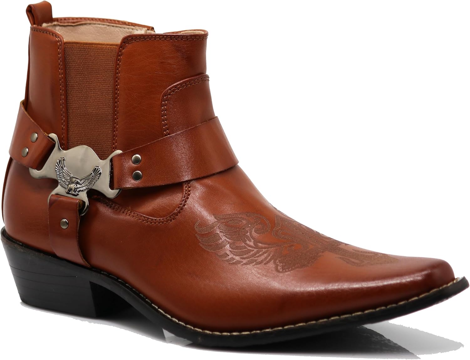 

Мужские мотоциклетные ковбойские ботинки до щиколотки Enzo Romeo WT10, коричневый