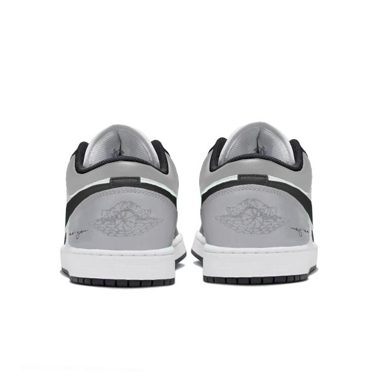Кроссовки Air Jordan 1 Vintage Basketball Shoes Men Low-top Black/grey/white, черный — фото 4