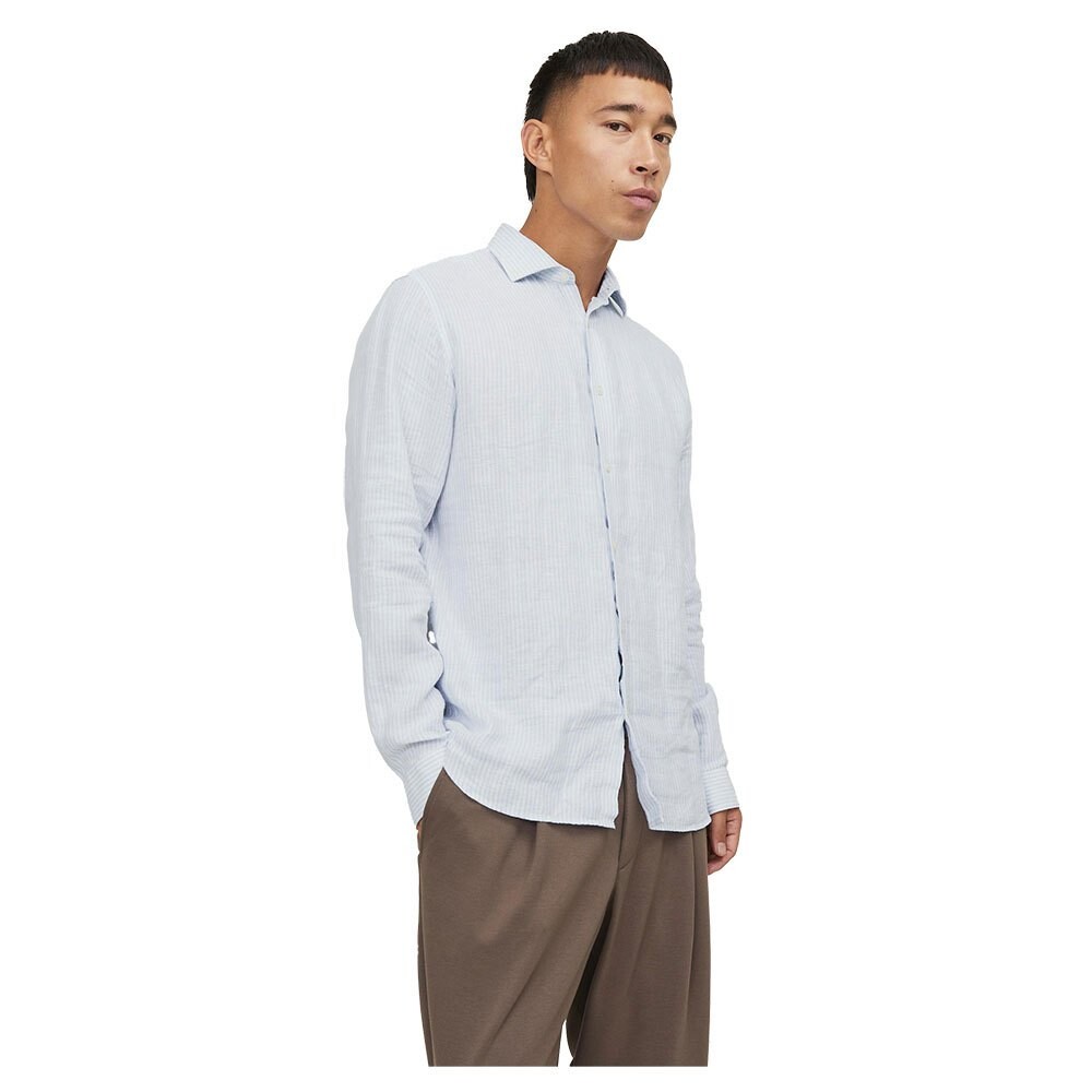 

Рубашка с длинным рукавом Jack & Jones Parker Linen Stripe, белый