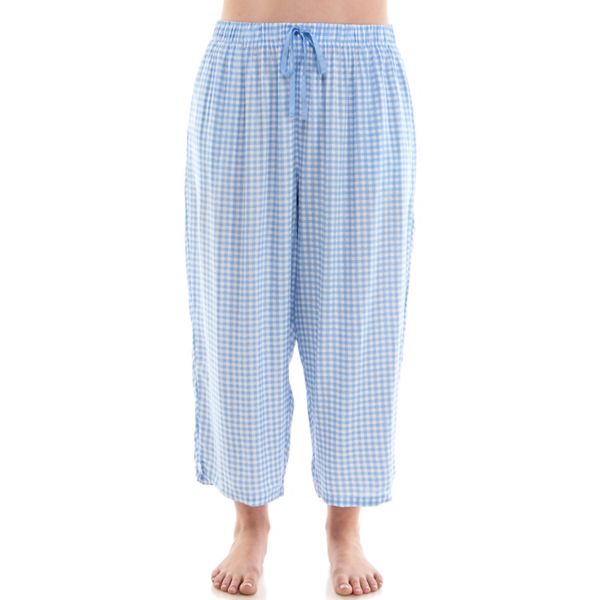 

Плюс сайз пижамные капри из вискозы Croft & Barrow, цвет french plaid