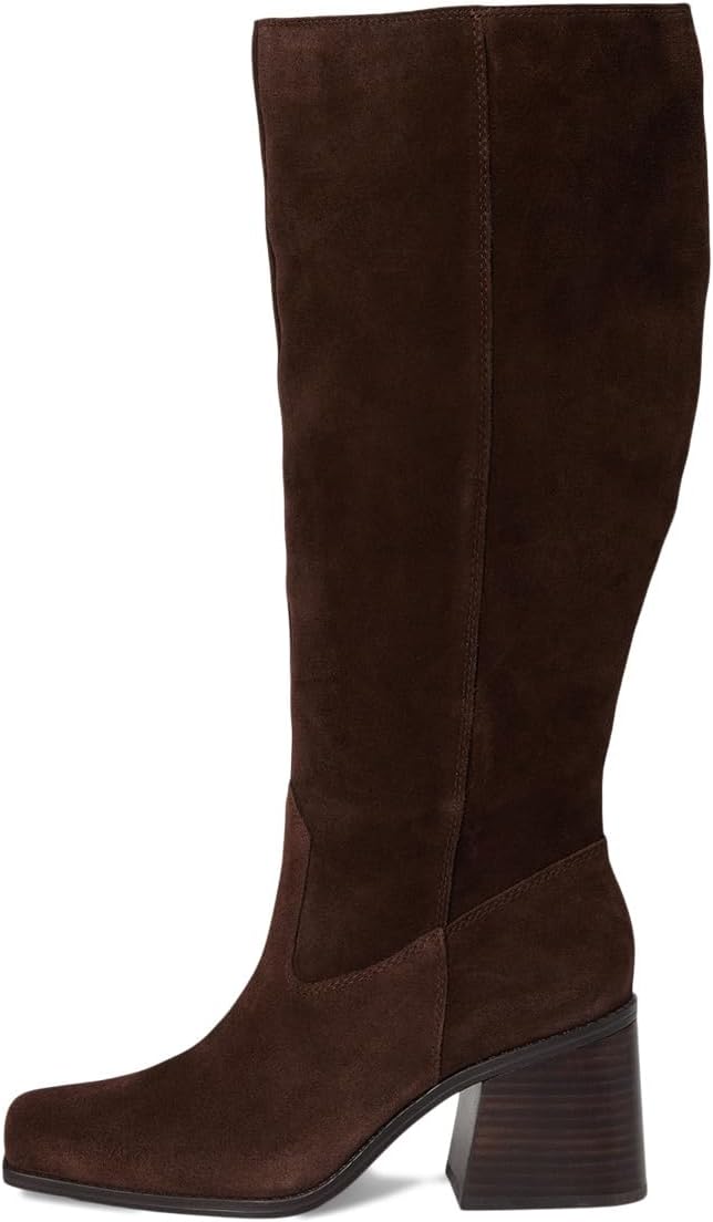 Ботинки Vince Camuto Women's Sangeti Wide Calf Stacked Heel Knee High Boot, Brownie — фото 4