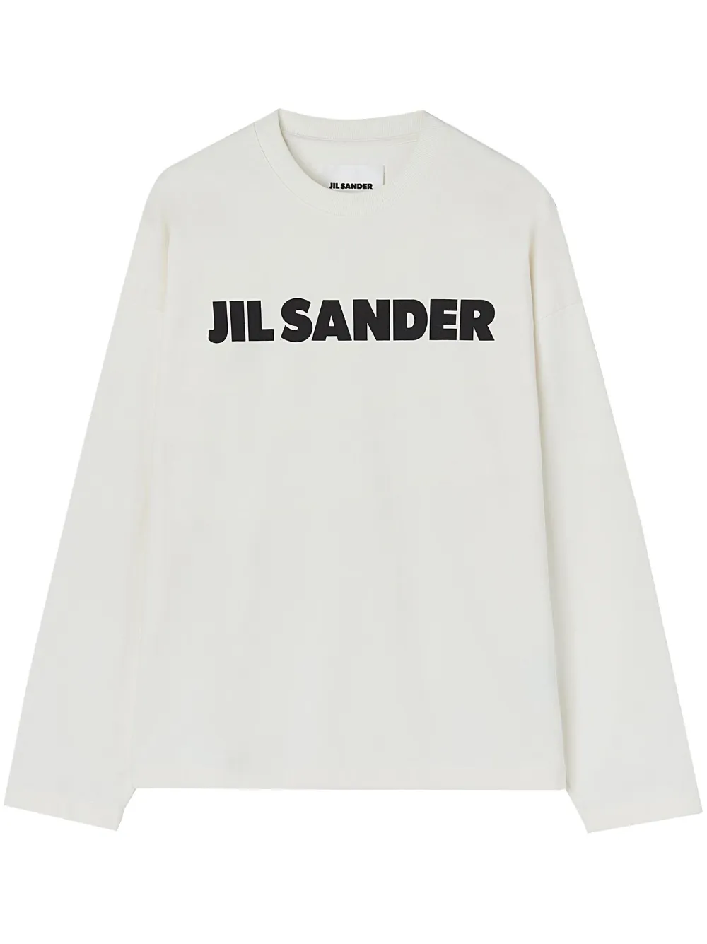 

Топ с длинными рукавами и логотипом JIL SANDER, белый