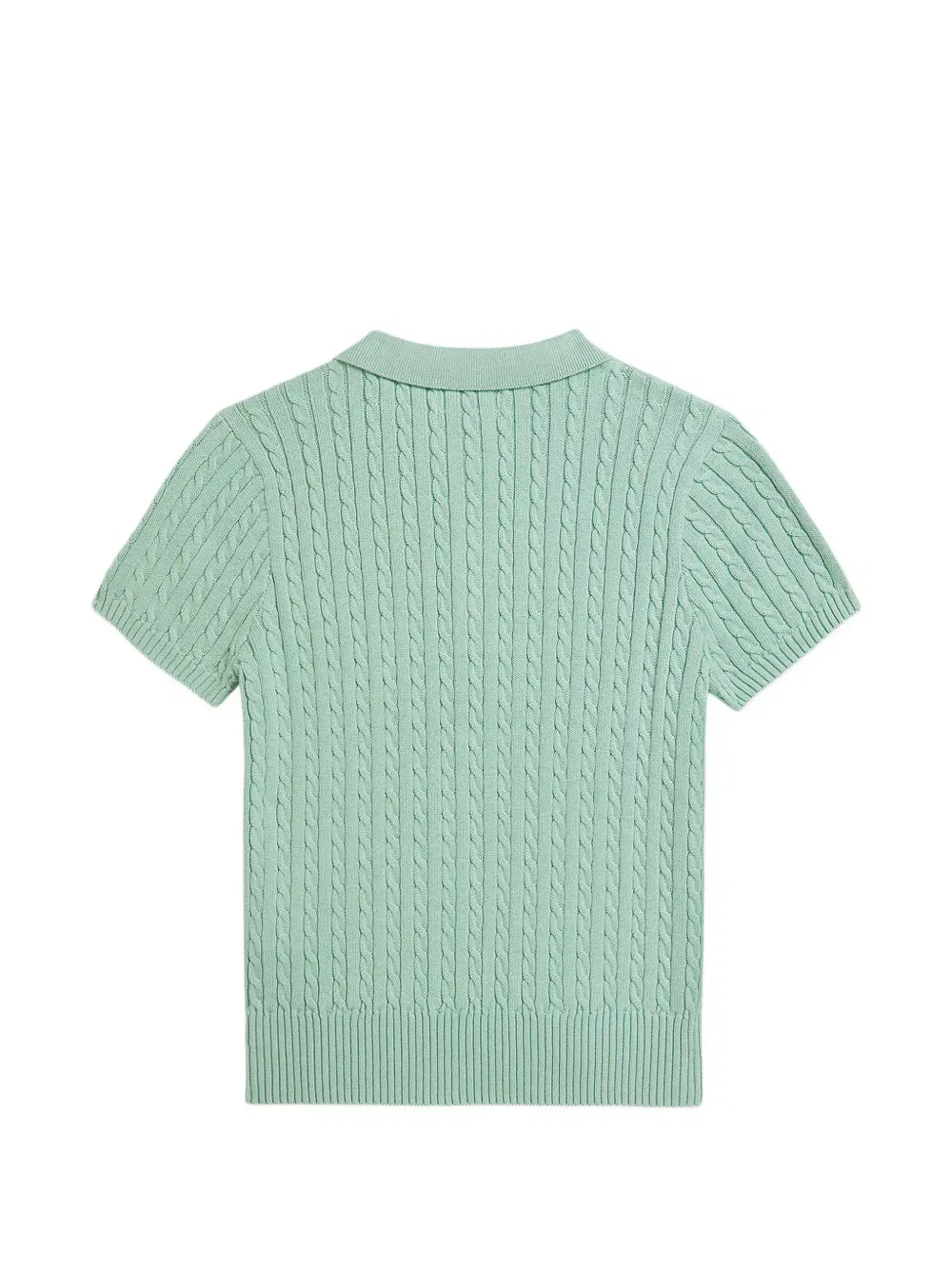 Рубашка-поло крупной вязки с воротником Polo Ralph Lauren Kids, зеленый — фото 2