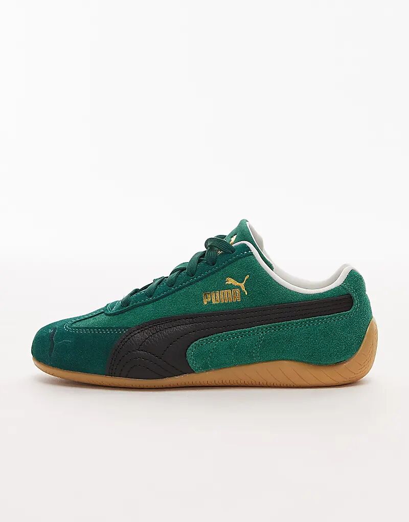 Кроссовки унисекс Puma Speedcat OG зеленого и черного цветов — фото 2