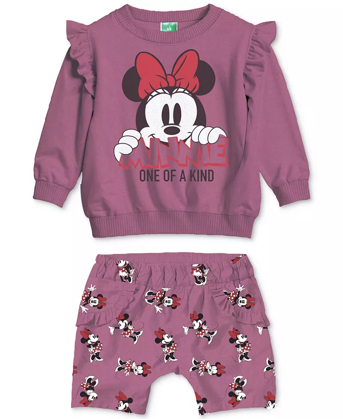 

Комплект для девочек из 2 предметов: худи и шорты Minnie One-of-a-Kind Disney, фиолетовый