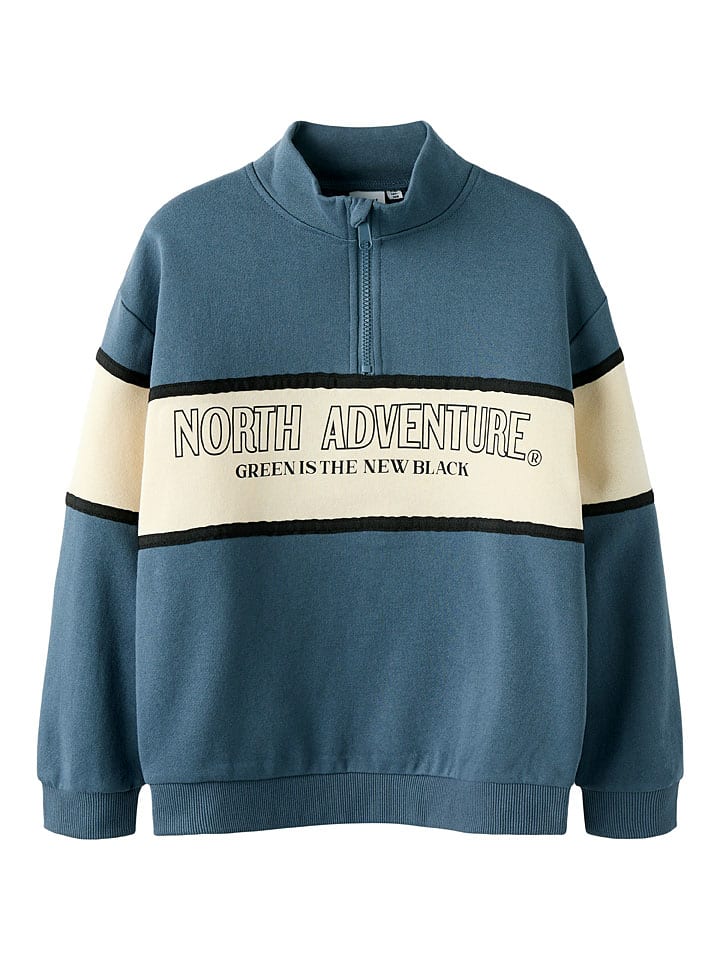 

Толстовка Poborde светло-голубого/бежевого цвета name it